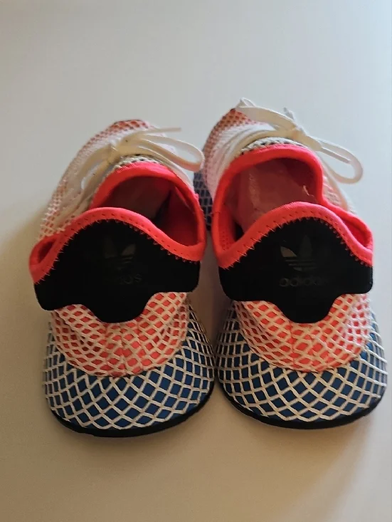 Men's Adidas Deerupt Coral and White Mesh Athletic Shoes SIZE 10 - Picture 6 of 8